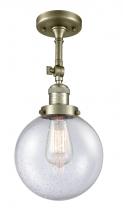 Innovations Lighting 201F-AB-G204-8 - Beacon - 1 Light - 8 inch - Antique Brass - Semi-Flush Mount