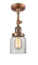 Innovations Lighting 201F-AC-G52 - Bell - 1 Light - 5 inch - Antique Copper - Semi-Flush Mount