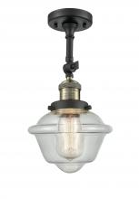 Innovations Lighting 201F-BAB-G534 - Oxford - 1 Light - 7 inch - Black Antique Brass - Semi-Flush Mount