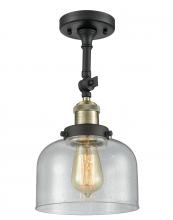 Innovations Lighting 201F-BAB-G74 - Bell - 1 Light - 8 inch - Black Antique Brass - Semi-Flush Mount