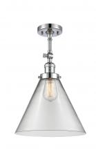 Innovations Lighting 201F-PC-G42-L - Cone - 1 Light - 12 inch - Polished Chrome - Semi-Flush Mount