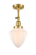 Innovations Lighting 201F-SG-G661-7 - Bullet - 1 Light - 6 inch - Satin Gold - Semi-Flush Mount