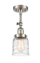 Innovations Lighting 201F-SN-G513-LED - Bell - 1 Light - 5 inch - Brushed Satin Nickel - Semi-Flush Mount