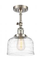 Innovations Lighting 201F-SN-G713-LED - Bell - 1 Light - 8 inch - Brushed Satin Nickel - Semi-Flush Mount