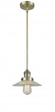 Innovations Lighting 201S-AB-G2 - Halophane - 1 Light - 9 inch - Antique Brass - Stem Hung - Mini Pendant