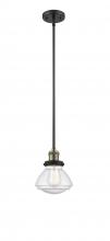 Innovations Lighting 201S-BAB-G324 - Olean - 1 Light - 7 inch - Black Antique Brass - Stem Hung - Mini Pendant