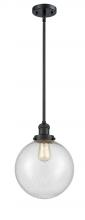 Innovations Lighting 201S-BK-G204-10 - Beacon - 1 Light - 10 inch - Matte Black - Stem Hung - Mini Pendant