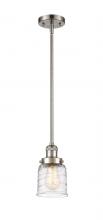 Innovations Lighting 201S-SN-G513-LED - Bell - 1 Light - 5 inch - Brushed Satin Nickel - Stem Hung - Mini Pendant