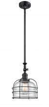 Innovations Lighting 206-BK-G74-CE - Bell Cage - 1 Light - 9 inch - Matte Black - Stem Hung - Mini Pendant