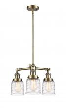 Innovations Lighting 207-AB-G513-LED - Bell - 3 Light - 19 inch - Antique Brass - Stem Hung - Chandelier