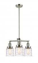 Innovations Lighting 207-PN-G513 - Bell - 3 Light - 19 inch - Polished Nickel - Stem Hung - Chandelier