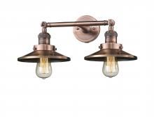 Innovations Lighting 208-AC-M3 - Railroad - 2 Light - 18 inch - Antique Copper - Bath Vanity Light