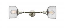 Innovations Lighting 208L-SN-G74 - Bell - 2 Light - 8 inch - Brushed Satin Nickel - Bath Vanity Light