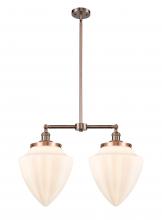 Innovations Lighting 209-AC-G661-12 - Bullet - 2 Light - 24 inch - Antique Copper - Stem Hung - Island Light