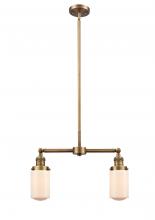 Innovations Lighting 209-BB-G311 - Dover - 2 Light - 21 inch - Brushed Brass - Stem Hung - Island Light