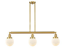 Innovations Lighting 213-SG-G201-6 - Beacon - 3 Light - 39 inch - Satin Gold - Stem Hung - Island Light