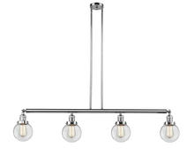 Innovations Lighting 214-PC-G202-6 - Beacon - 4 Light - 51 inch - Polished Chrome - Stem Hung - Island Light