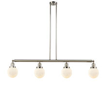 Innovations Lighting 214-PN-G201-6 - Beacon - 4 Light - 51 inch - Polished Nickel - Stem Hung - Island Light