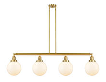 Innovations Lighting 214-SG-G201-8 - Beacon - 4 Light - 53 inch - Satin Gold - Stem Hung - Island Light