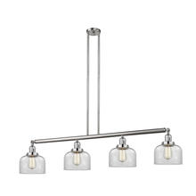 Innovations Lighting 214-SN-G72 - Bell - 4 Light - 53 inch - Brushed Satin Nickel - Stem Hung - Island Light