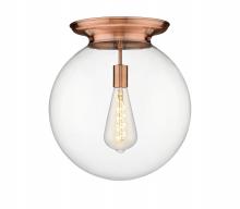 Innovations Lighting 221-1F-AC-G202-16 - Beacon - 1 Light - 16 inch - Antique Copper - Flush Mount