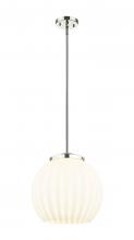 Innovations Lighting 221-1S-PN-G1217-14WV - White Venetian - 1 Light - 14 inch - Polished Nickel - Stem Hung - Pendant