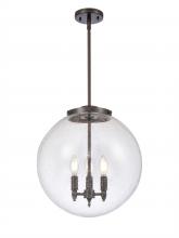 Innovations Lighting 221-3S-OB-G204-16-LED - Beacon - 3 Light - 16 inch - Oil Rubbed Bronze - Cord hung - Pendant