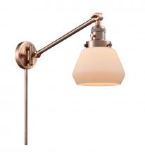 Innovations Lighting 237-AC-G171 - Fulton - 1 Light - 8 inch - Antique Copper - Swing Arm