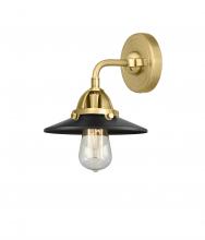 Innovations Lighting 288-1W-SG-M6-BK - Railroad - 1 Light - 8 inch - Satin Gold - Sconce