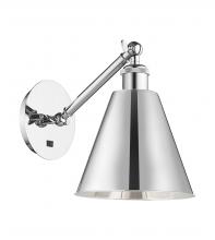 Innovations Lighting 317-1W-PC-MBC-8-PC - Berkshire - 1 Light - 8 inch - Polished Chrome - Adjustable Sconce