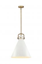 Innovations Lighting 410-1SL-BB-M411-16W - Newton Cone - 1 Light - 16 inch - Brushed Brass - Pendant