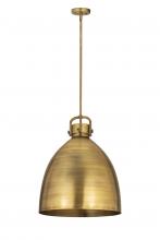  410-1SL-BB-M412-18BB - Newton Sphere - 1 Light - 18 inch - Brushed Brass - Pendant