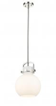 Innovations Lighting 410-1SM-PN-G410-10WH - Newton Sphere - 1 Light - 10 inch - Polished Nickel - Mini Pendant