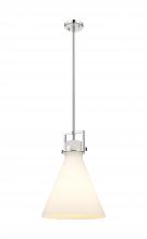 Innovations Lighting 411-1SL-PN-G411-14WH - Newton Cone - 1 Light - 14 inch - Polished Nickel - Cord hung - Pendant