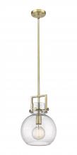 Innovations Lighting 411-1SM-BB-G410-10SDY - Newton Sphere - 1 Light - 10 inch - Brushed Brass - Mini Pendant