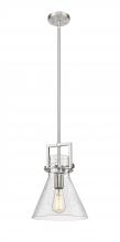 Innovations Lighting 411-1SM-SN-G411-10SDY - Newton Cone - 1 Light - 10 inch - Brushed Satin Nickel - Stem Hung - Mini Pendant