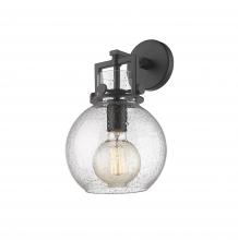 Innovations Lighting 411-1W-BK-G410-8SDY - Newton Sphere - 1 Light - 8 inch - Matte Black - Sconce