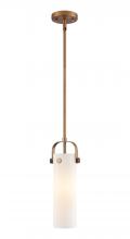 Innovations Lighting 423-1S-BB-G423-12WH - Pilaster II Cylinder - 1 Light - 12 inch Long Glass - Brushed Brass - Pendant