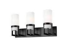 Innovations Lighting 426-3W-BK-G426-8WH - Utopia - 3 Light - 5 inch - Matte Black - Bath Vanity Light