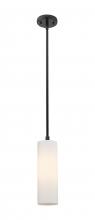 Innovations Lighting 434-1S-BK-G434-12WH - Crown Point - 1 Light - 5 inch - Matte Black - Pendant