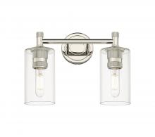 Innovations Lighting 434-2W-PN-G434-7CL - Crown Point - 2 Light - 14 inch - Polished Nickel - Bath Vanity Light