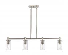 Innovations Lighting 434-4I-SN-G434-7CL - Crown Point - 4 Light - 44 inch - Satin Nickel - Island Light