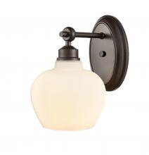 Innovations Lighting 438-1W-BK-W - Amina Bath Vanity Light