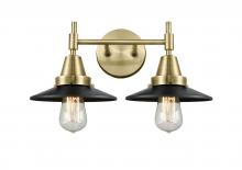 Innovations Lighting 447-2W-AB-M6-BK - Railroad - 2 Light - 17 inch - Antique Brass - Bath Vanity Light