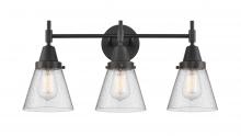 Innovations Lighting 447-3W-BK-G64 - Cone - 3 Light - 24 inch - Matte Black - Bath Vanity Light