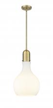 Innovations Lighting 492-1S-BB-G581-12 - Amherst - 1 Light - 12 inch - Brushed Brass - Stem hung - Mini Pendant