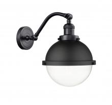 Innovations Lighting 515-1W-BK-HFS-82-BK - Hampden - 1 Light - 9 inch - Matte Black - Sconce