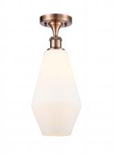 Innovations Lighting 516-1C-AC-G651-7 - Cindyrella - 1 Light - 7 inch - Antique Copper - Semi-Flush Mount