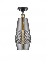 Innovations Lighting 516-1C-BAB-G683-7 - Windham - 1 Light - 7 inch - Black Antique Brass - Semi-Flush Mount