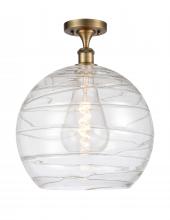 Innovations Lighting 516-1C-BB-G1213-14 - Athens Deco Swirl - 1 Light - 14 inch - Brushed Brass - Semi-Flush Mount